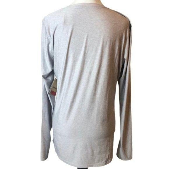 Reebok Perfect Long Sleeve Training Top Gray Large Womens Workout Gym Shirt - Picture 2 of 6